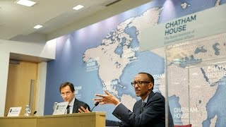 President Kagame speaking at Chatham House in London London 21 October 2014 [upl. by Aalst]