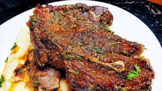 Easy Garlic Herb Crusted LAMB CHOPS Recipe [upl. by Yenitsed]