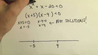 Solving Quadratic Inequalities  Example 1 [upl. by Nima243]