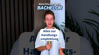 Handlungsempfehlung Bachelorthesis student bachelorstudium studium [upl. by Kila]