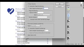 05 Numbering and Section Options InDesign [upl. by Ardnuyek]