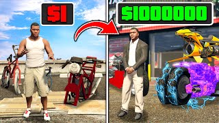 CONCESIONARIO de MOTOS de 1 VS 1000000 en GTA 5 [upl. by Elmore]