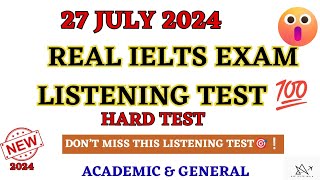 27 JULY IELTS exam predicted Hard listening test  IDP amp BC REAL EXAM LISTENING TEST 2023 [upl. by Mcdermott]