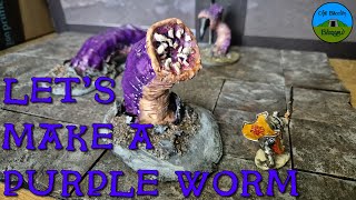 Lets Make a Purple Worm Miniature [upl. by Giliane]