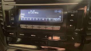 Isuzu DMax Clock setting in the radio [upl. by Nowed]