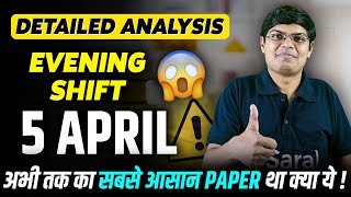 JEE Main 2024  5 April Evening Shift 2 Analysis in 90 sec  Paper Level Weightage Cutoff  eSaral [upl. by Arratoon304]