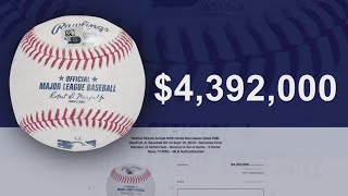 Shohei Ohtanis 5050 home run ball sells for 439 million [upl. by Kimmel]