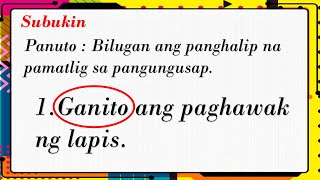 FILIPINO 4 Panghalip Pamatlig [upl. by Devol]