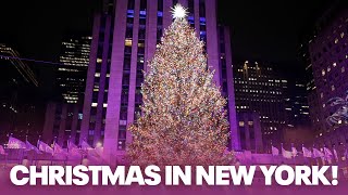 Christmas in New York with holiday instrumental background music 🎅🎄🗽 [upl. by Eednil]