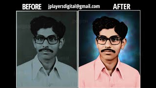 HOW TO COLOR BLACK AND WHITE PHOTO IN PHOTOSHOPviralvideo photoshop [upl. by Nailuj]