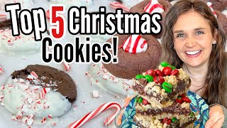 5 of the BEST Christmas Cookies  Quick amp EASY Holiday Dessert Recipes  Julia Pacheco [upl. by Ahsekad]