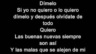 Enrique Iglesias Dimelo Lyrics Letras [upl. by Llertram]