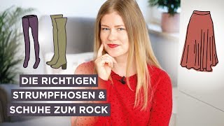 Die RICHTIGEN Strumpfhosen amp Schuhe zum RockKleid [upl. by Bergen]