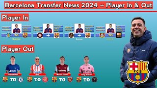 Barcelona Transfer News  Player In amp Player Out  Transfer Winter January 2024 [upl. by Neyrb]