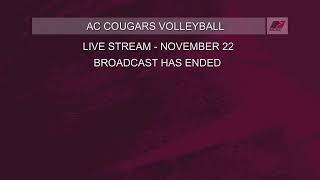 ASSINIBOINE COLLEGE COUGARS VOLLEYBALL LIVESTREAM NOVEMBER 22 2024 [upl. by Wilfrid]