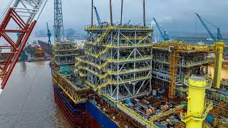 Yinson Production FPSO Agogo Project Update  Successful Completion of Module Lifting Campaign [upl. by Anatsirhc]