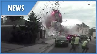 Shocking footage of deadly gas explosion in Wisconsin [upl. by Nnaear]