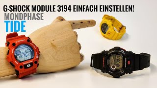 Casio GSHOCK einstellen mit Mondphase und Gezeiten  Modul 3194 G7900 GLX6900 GRESCUE Tutorial [upl. by Adali]