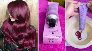 Schwarzkopf Igora L 89 Red Violet Hair colour  कैसे करें Without Prilightning full Practical [upl. by December]