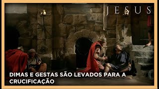 Dimas e Gestas são levados para a crucificação  NOVELA JESUS [upl. by Arracahs19]