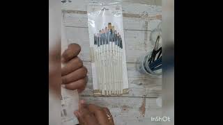 Unboxing new range of painting brushes 🤩 satisfying watercolorppainting art सोsहम् [upl. by Durer]