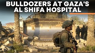 Israel War LIVE Bulldozers At Gazas Al Shifa Hospital IDF Search For Hamas Tunnels  World News [upl. by Adnarram]