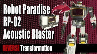 Reverse Transformation Robot Paradise Fans Toys Acoustic Blaster amp Nightbat Rock FX Review [upl. by Herriott142]