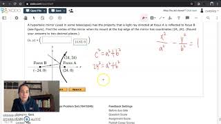 Acc Precalc WebAssign Conic Apps Problem Set help [upl. by Cliff]