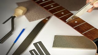 Fret Dress Full Process  Guitar Fret Dressing Kit from ALS [upl. by Brigida]