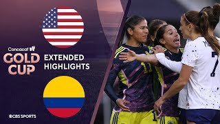 USA vs Colombia Extended Highlights  CONCACAF W Gold Cup I CBS Sports Attacking Third [upl. by Aroda]