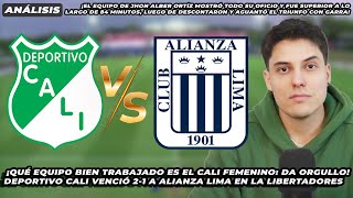 ¡Goles de García y Guerra Deportivo Cali venció 21 a Alianza Lima en la Copa Libertadores Femenina [upl. by Filia]