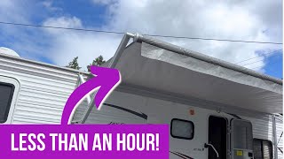 RV Camper Awning Replacement Fabric  Quick Replacement [upl. by Treiber899]