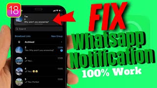 Fix WhatsApp Notifications Not Working on iOS 18 [upl. by Romanas]