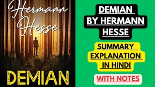 Demian by Hermann Hesse  Summary Explanation in Hindi with Notes [upl. by Marilyn689]