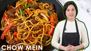 Easy Beef Chow Mein Recipe in 15 mins [upl. by Maxima141]