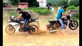 KTM RC 390 VS BULLET 350 TOCHAN TEST  TUG OF WARS [upl. by Swift772]