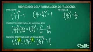 Propiedades De La Potenciación De Fracciones Parte 1 [upl. by Packton]