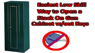 587 Easiest Way to Open a Stack On Gun Cabinet without a Key [upl. by Rosenbaum]