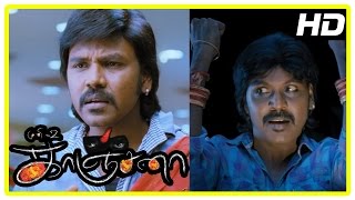 Kanchana Movie Scenes  Raghava behaves strange in saree shop  Raghava behaves like a woman Muni 2 [upl. by Atoiganap]