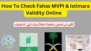 How To Check Car Fahas MVPI amp Istamara Expire Date  Check Vehicle Fahas Validity in Saudi Arabia [upl. by Deryl]