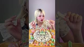 Tóc Vàng mukbang kẹo sáp đây bạn ơi 🍬 tocvanghoe mukbang keosap shorts eatingsounds xuhuong [upl. by Dranal]