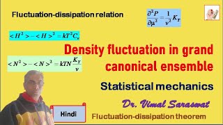 Density fluctuation in grand canonical ensemble  L10  Statistical mechanics [upl. by Admama]