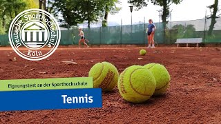 Tennis  Eignungstest an der Sporthochschule [upl. by Anav]