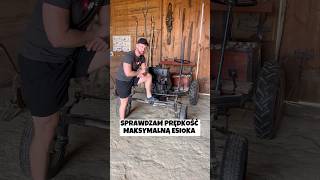 Sprawdzam prędkość maksymalną esioka 😃 esiok wies wiejskieklimaty ciagnik traktor [upl. by Sherer110]