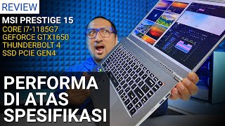 Edit Video Kencang Gaming OK Ringan dan Tipis Review MSI Prestige 15  Intel Core i71185G7 [upl. by Tugman]