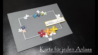 Grußkarte  Karte für jeden Anlass  Stampin Up  Tutorial [upl. by Muhan724]