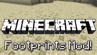 Minecraft Footprints Mod Footprints get imprinted on sand [upl. by Mcgrath]