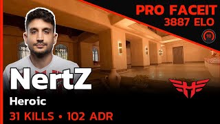 NertZ Heroic TAKES OVER FACEIT🔥 MIRAGE FACEIT LVL 10  CS2 POV  Aug 31 2024 [upl. by Yoshi375]