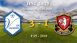 11 2010 U15 Varaždin 31 Gorica HNL 2425 02112024 croatiafootball hnl [upl. by Deenya]