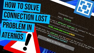 How to solve connection lost problem in aternos server 2024 Minecraft [upl. by Eiffub]